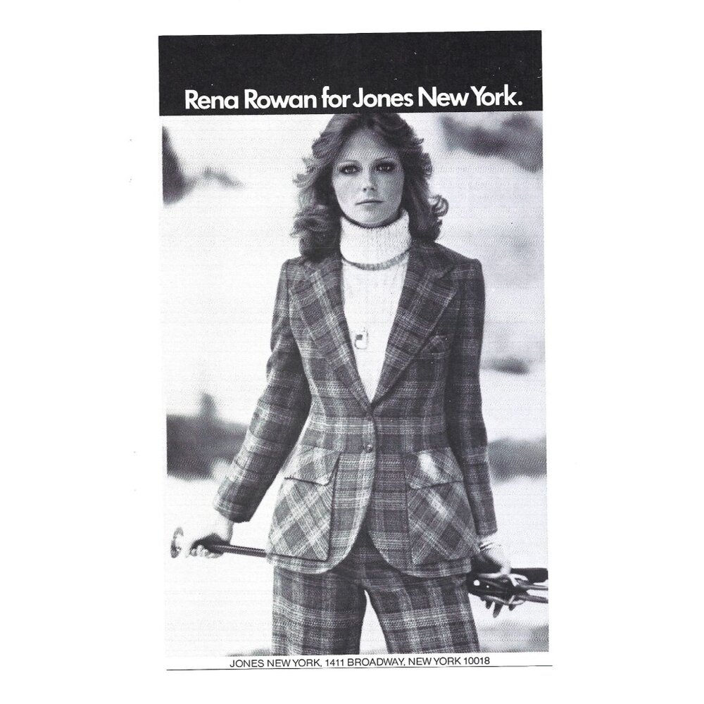 Rena Rowan for Jones NY Broadway New York City 1970s Vintage Print Ad 9 inch
